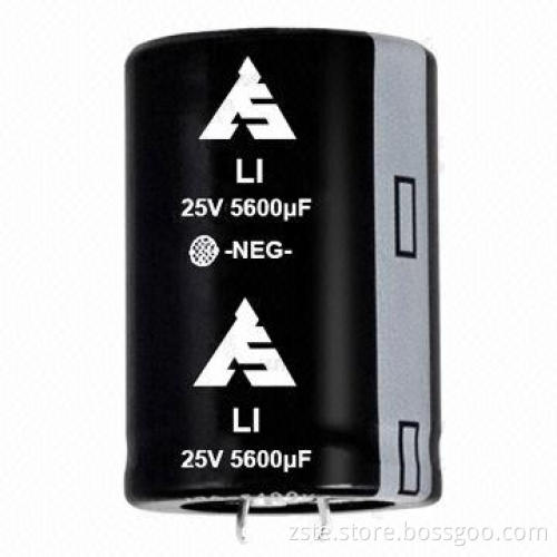 Snap-in Aluminum Electrolytic Capacitor, LI, 25V, 5600uf